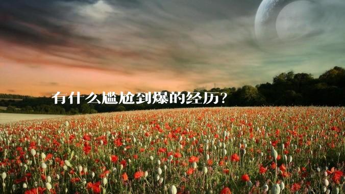 有什么尴尬到爆的经历？